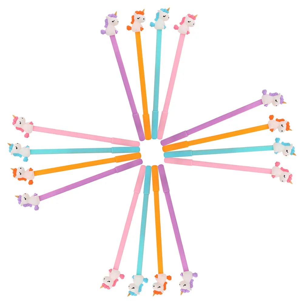 

16pcs Gel Pens Smooth Writing Ink Pen For Office School Study Portable Multi-Use Lovely Cartoon Stationery Writing Tools