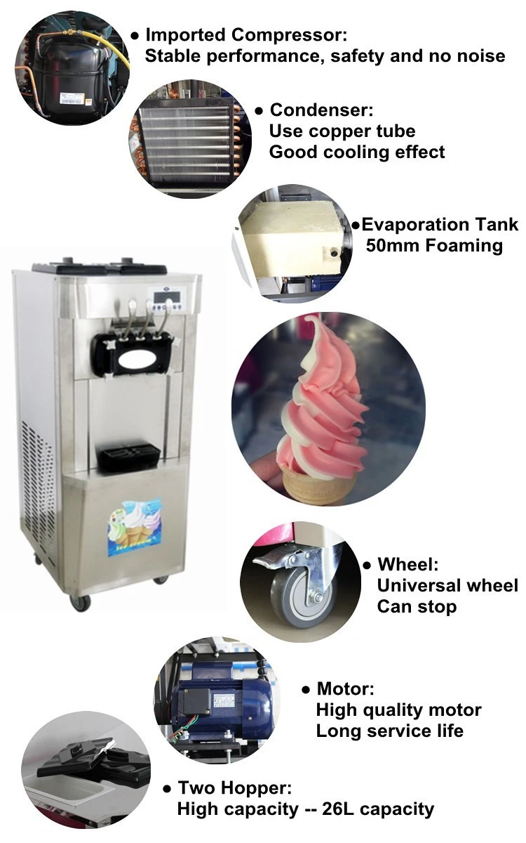 Suitable for 40 liters/hour hot-selling commercial pre-cooled soft ice cream machine