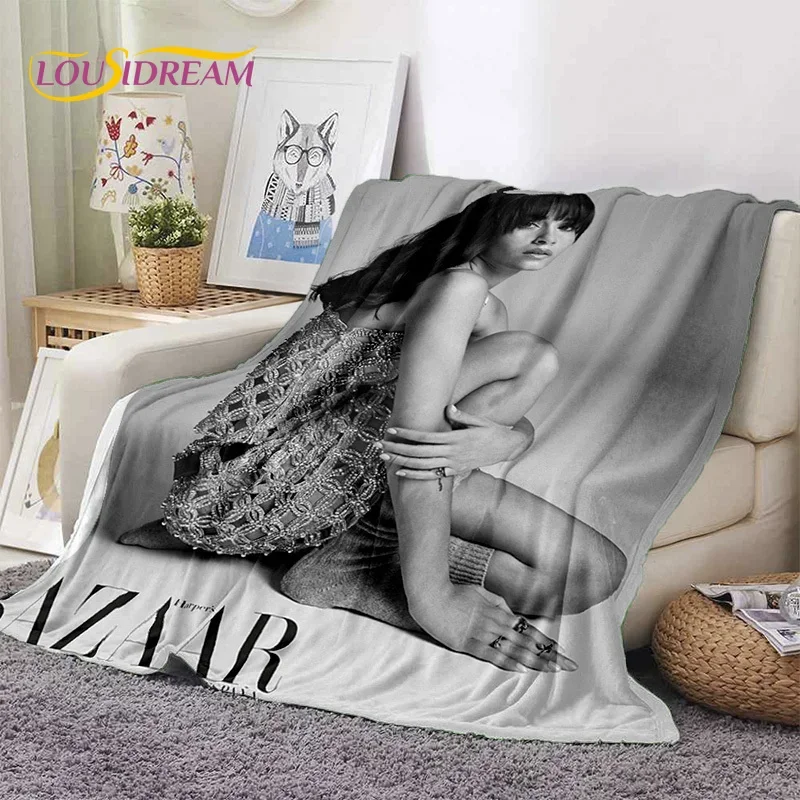3D Cute Aitana Spanish Singer Soft Blankets,Keep Warm Throw Blanket Comfortable Blanket for Picnic Beds Sofa Home Bedroom Gifts