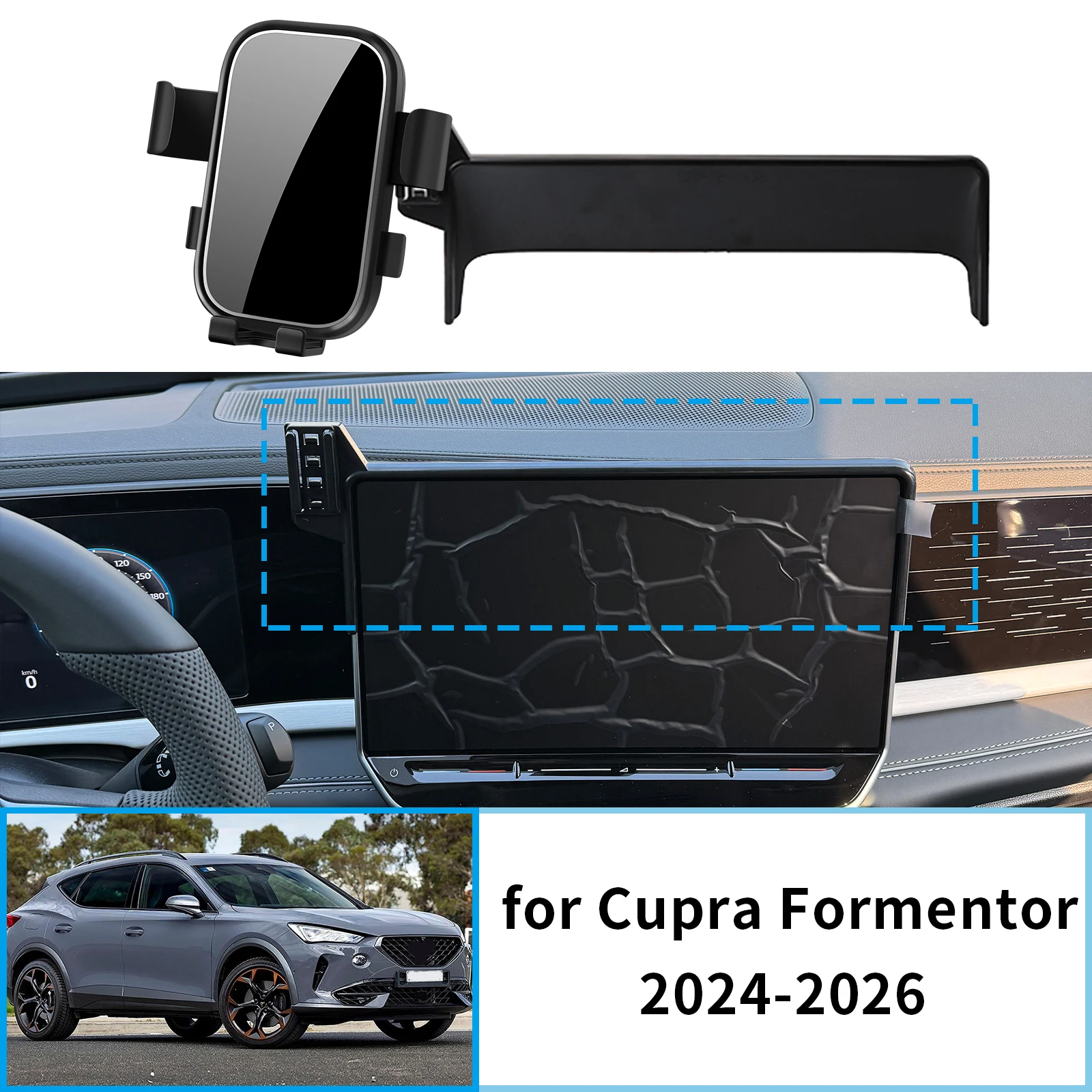 

Car Mobile Phone Holder fit for Cupra Formentor 2024 2025 2026 12.9" inch Accessories GPS Bracket Navigation Stand Auto