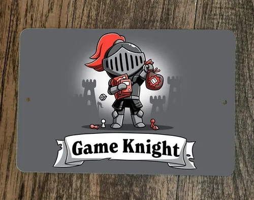 Placa de Metal Decorativa Game Knight Video Gamer
