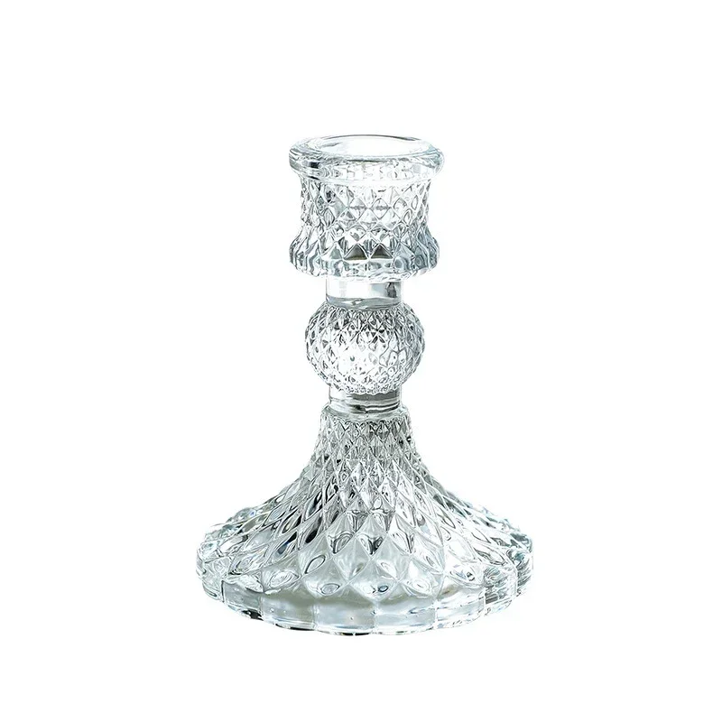 

Candlestick French Nordic Vintage Crystal Candlelight Dinner