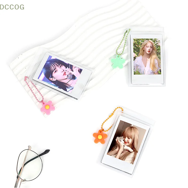 5pcs/set 3-inch Film Clear Photo Storage Box Instant Camera Photo Case For Fujifilm Instax Mini 12/11/9/8/7 With Strap