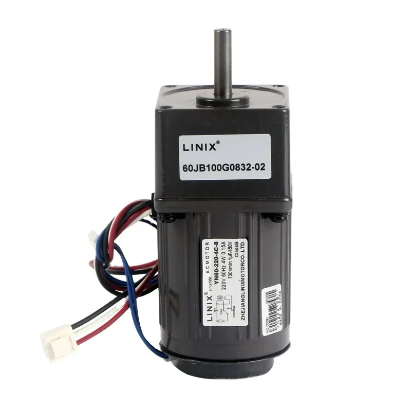 Linix AC gear motor 4W 60mm motor YN60-220-4C-8/ single-phase capacitor operation reversible kitchen wet waste degradation motor