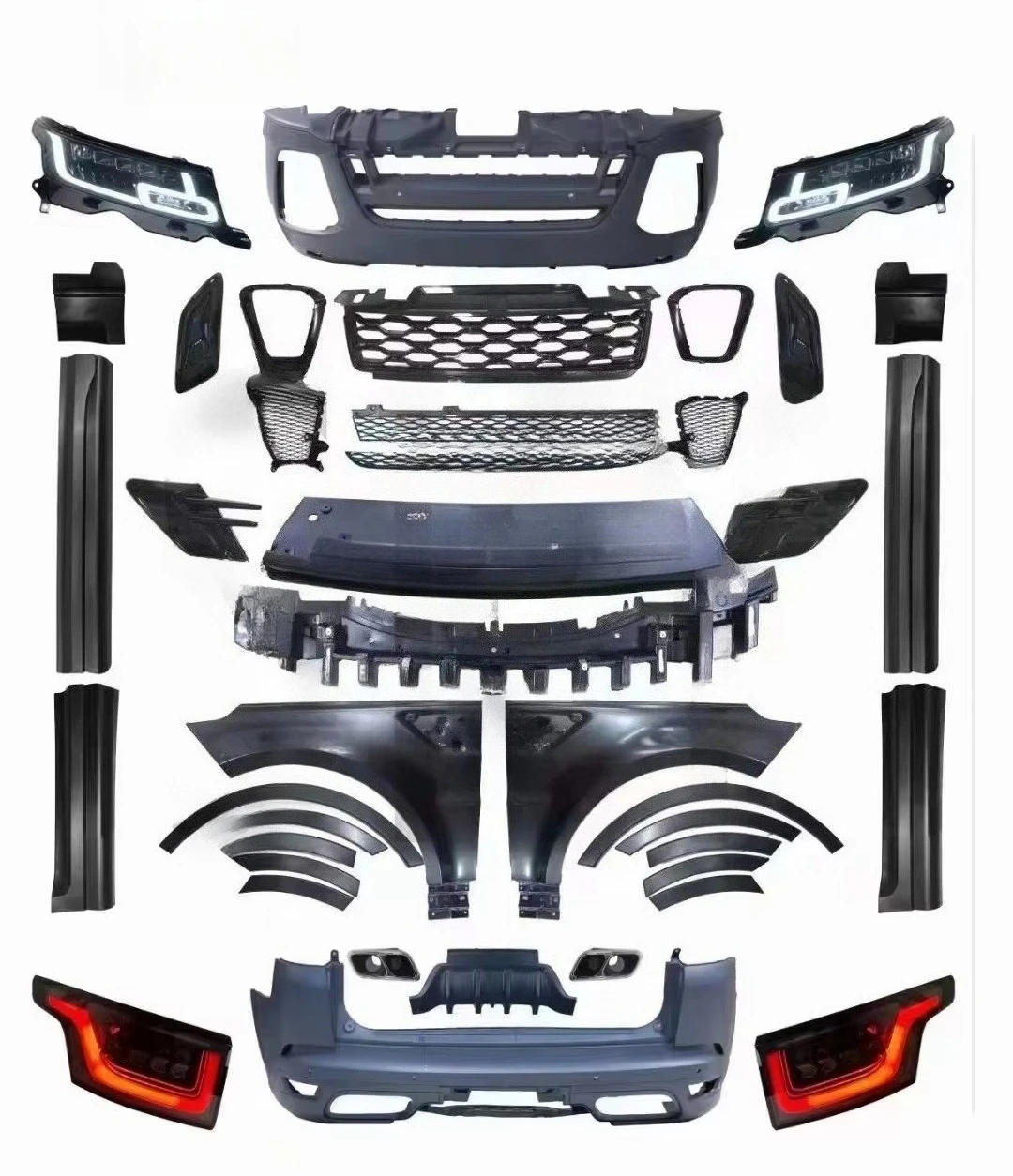 

2013-2017 Sport Upgrade 2022 Body Kit with Headlights Taillights Bumper Parts Full Body Kit