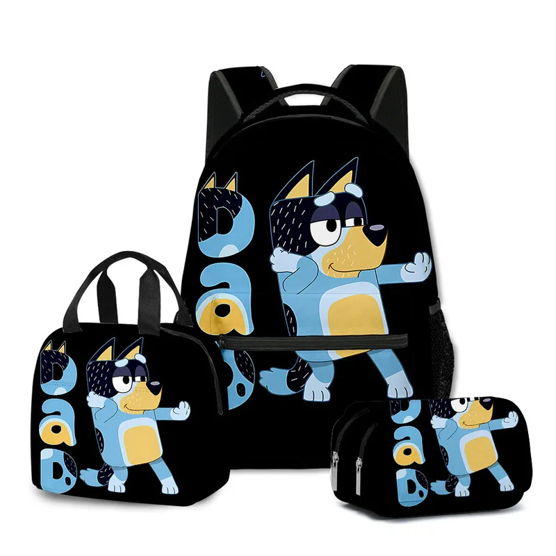 New Bluey Animation Peripheral Children's Outdoor Storage Bag Printed Backpack Primary School Student School Bag Pencil Bag Gift