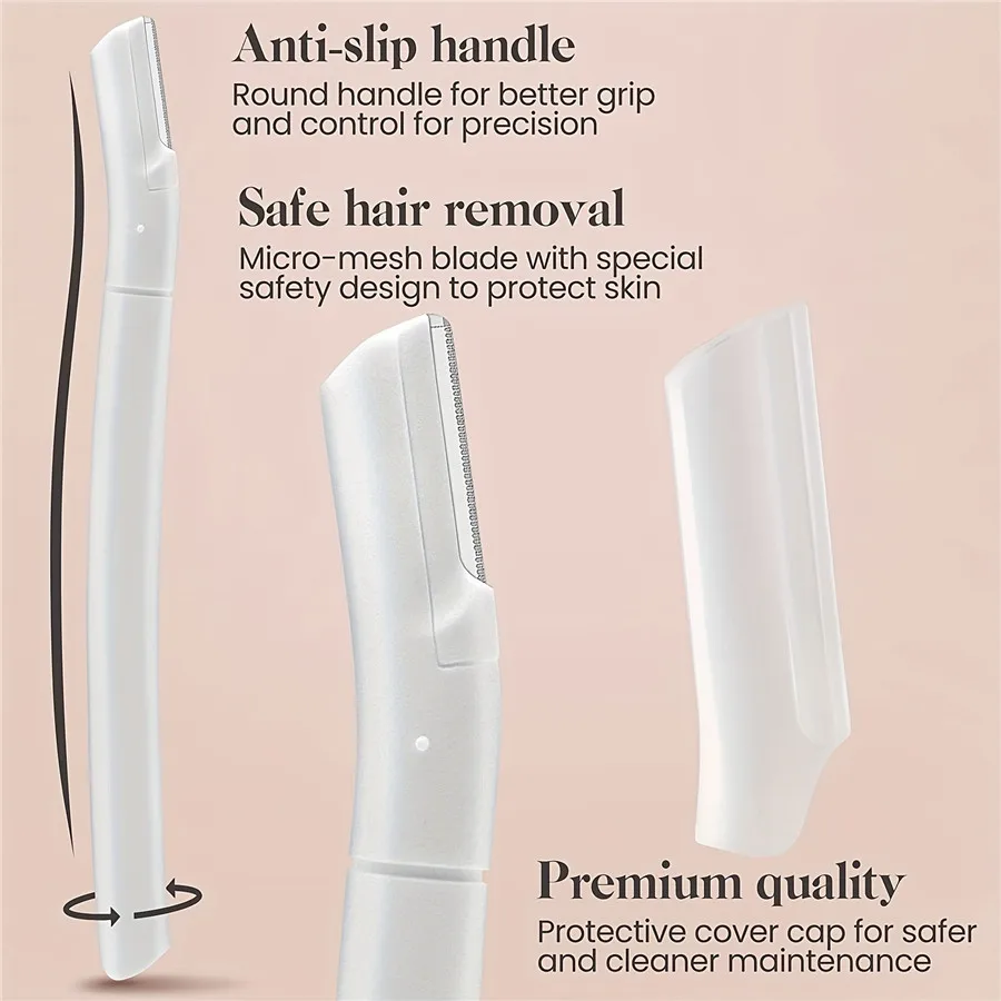 Rasoio per sopracciglia 4 pezzi, rasoi per il viso per peli del viso delle donne, rasoio per sopracciglia, strumento per dermaplaning per esfolire e rinfrescare la pelle
