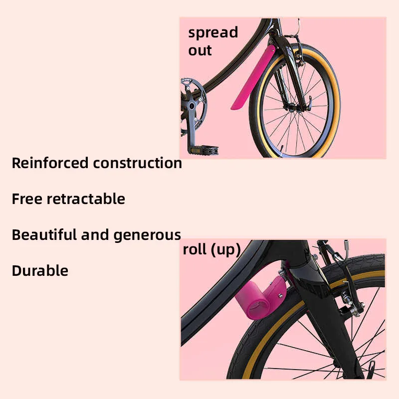 For DAHON For Brompton Bicycle Mudguard Foldable Easy To Store Retractable Ultra-light Front And Rear Cycling Equipment