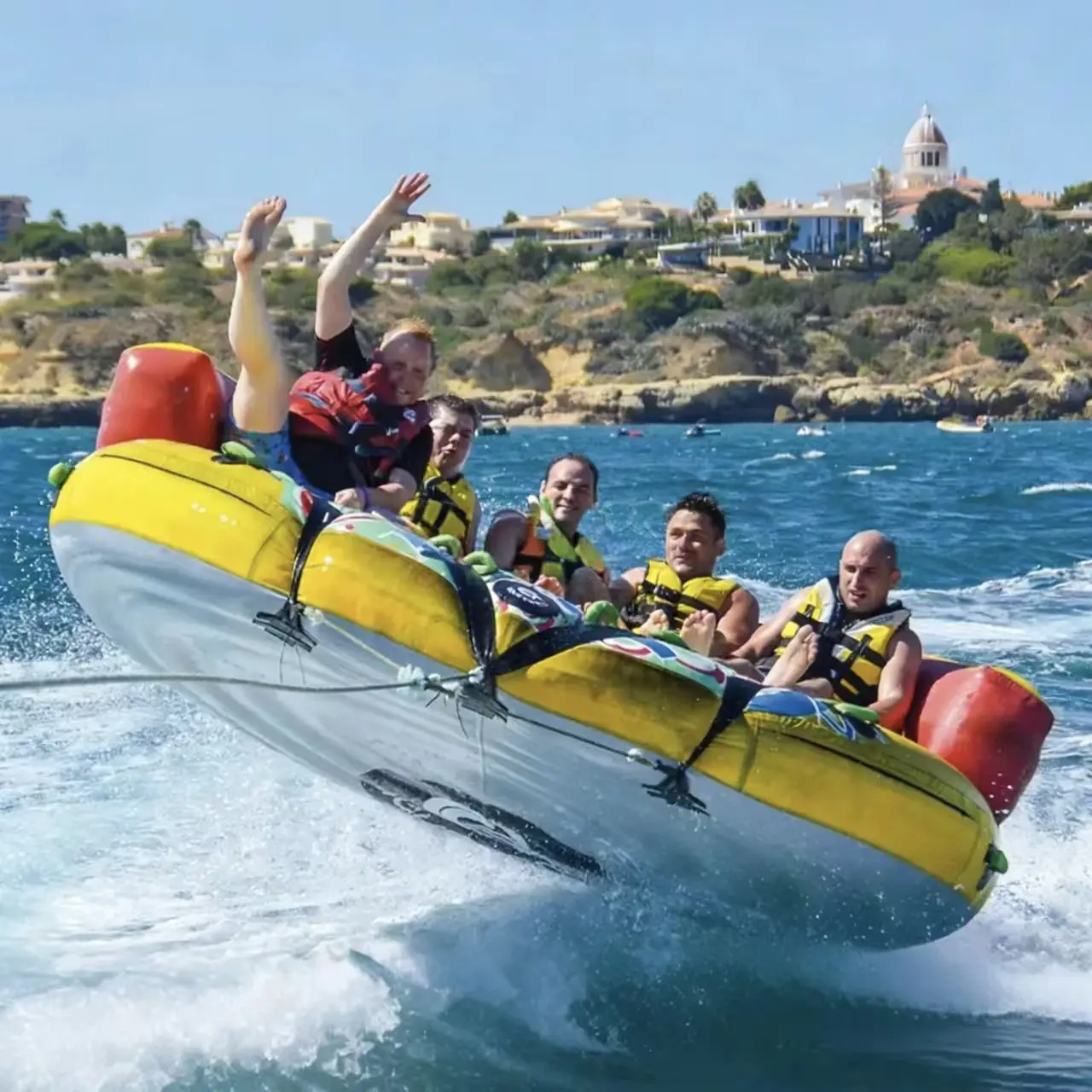 Factory Direct 4-6 Person Inflatable Crazy UFO Towable Tube Water Sports Flying Fish Boat