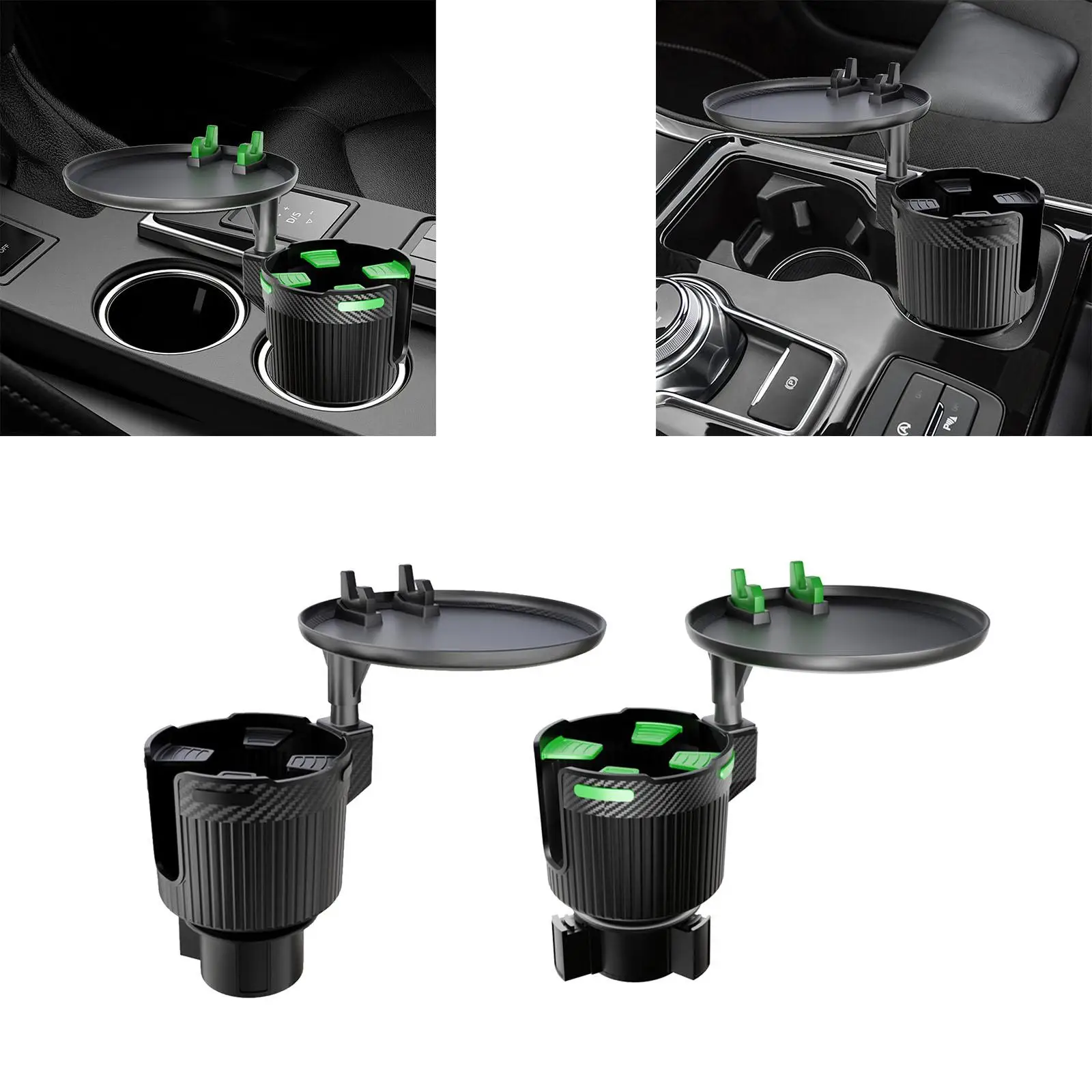 Generic Cup Holder Tray Car Cup Holder Expander Automotive Interior Parts Food Table Tray Car Organizer for Bottle Snack