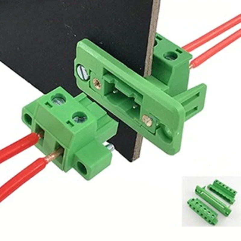 2sets 2EDG 5.08MM Through-wall Welding-free Terminal 2P/3P/4P/5P/6P/7P/8P-16P 2EDGWC 5.08mm Fixed Terminal on The Plug-in Panel