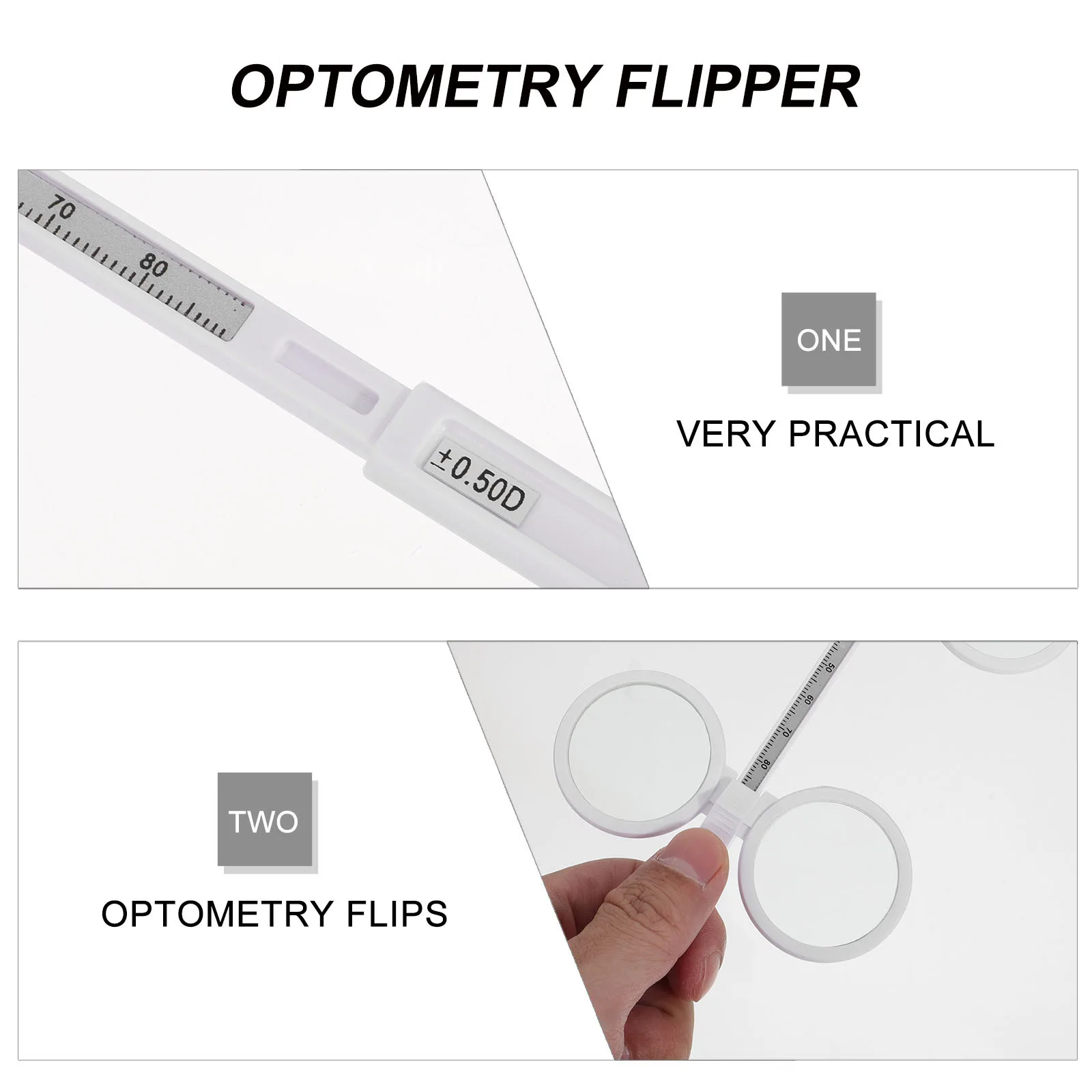 

50 Degree Optical Flipper Plastic Optometry Flips Lens Eye Training Tool Improve Reading Speed Optical Flipper