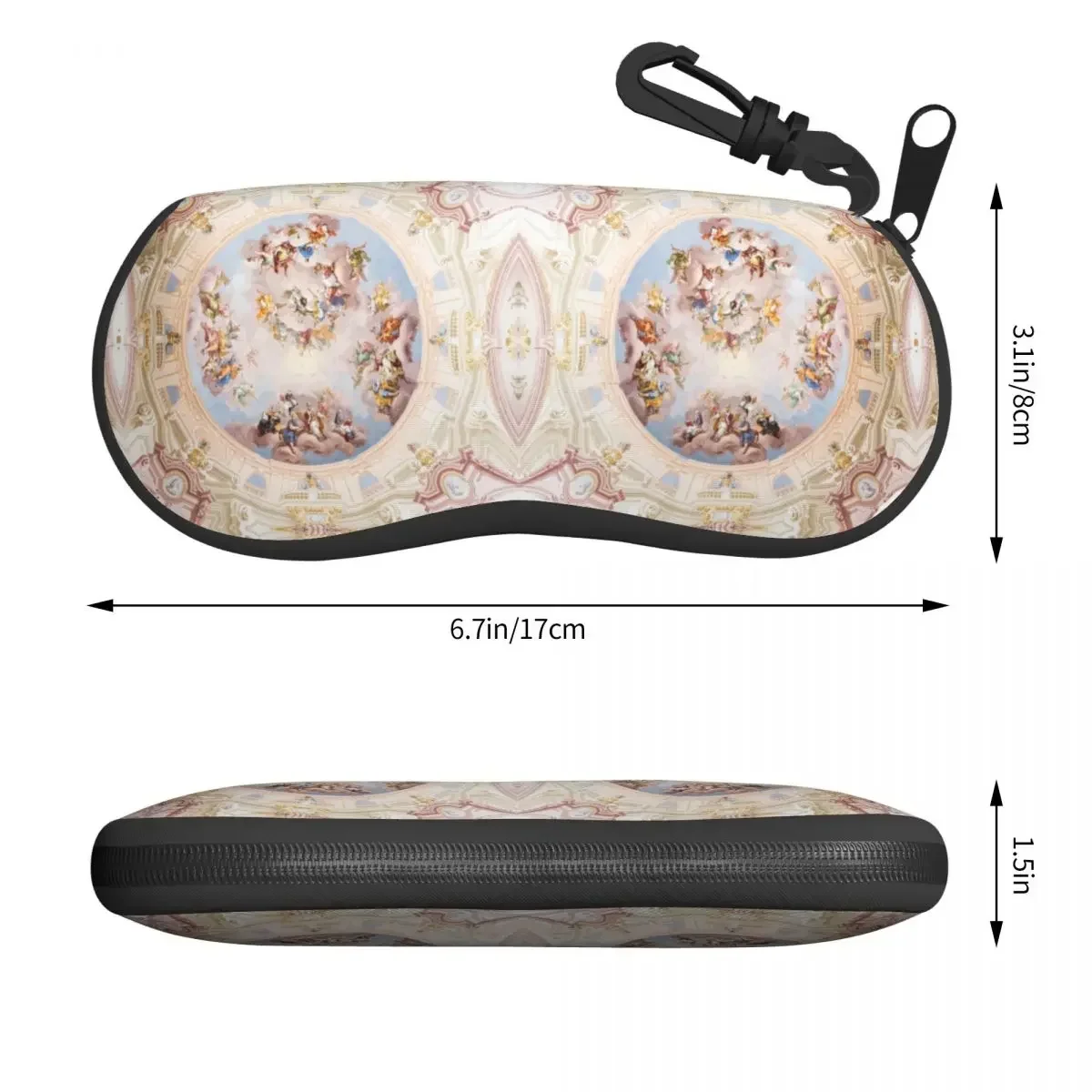 Renaissance Ceiling Art Shell Eyeglasses Protector Cases Cute Sunglass Case Vintage Gods Angels Fresco Glasses Bag