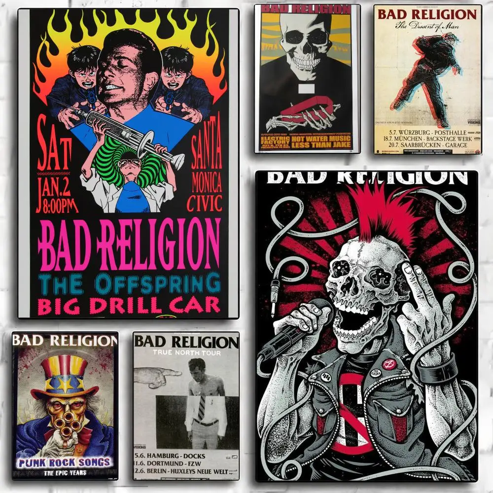 band B-Bad Religion-N Poster Minimalist Wall Sticker for Cafe Office Bar Home Decor and Gift