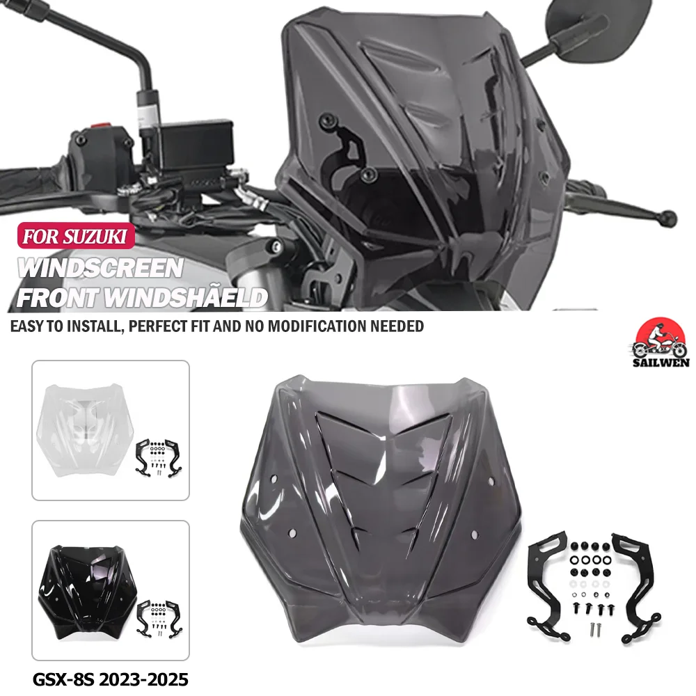 

For SUZUKI GSX-8S GSX8S 2023 2024 2025 Wind Deflector Touring Windshield Wind Deflectors Visor Wind screen Motorcycle Windshield