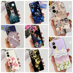 Soft TPU Bumper Coques For Realme C67 4G RMX3890 Back Cover Slin Clear Silicone Phone Case Women Fashion Painting Funda C 67 4G