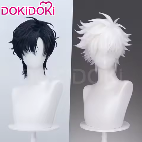 Lu Guang Charles Cheng Xiaoshi Wig Anime Link Click Cosplay DokiDoki Men White Short Wig Lu Guang Cosplay Free Wig Cap