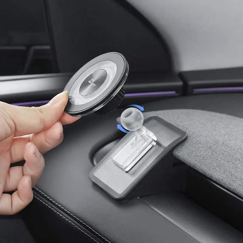 Universal 360° Rotatable Magnetic Car Phone Holder, Strong Magnet Dashboard Mount, No Drilling Invisible Installation, Car Interior Accessories Phone Stand for Vehicle - view 5