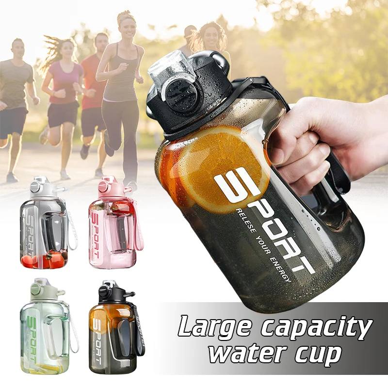 

1.7/2.5 L Sports Water Bottle Scent Up Water Cup Capacity Fitness Gym Motivational Travel Cup Suitable for Outdoor Sports