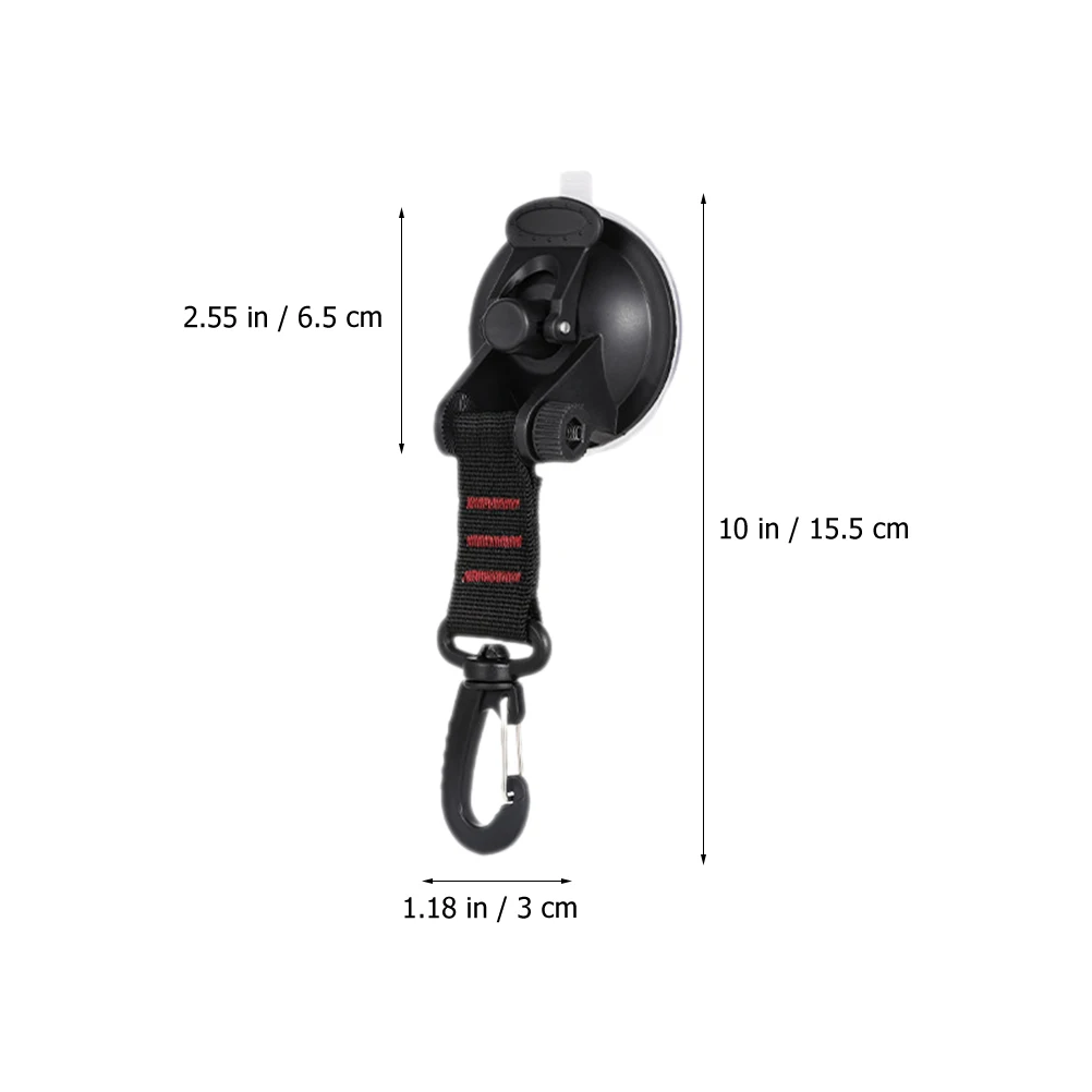 

2pcs Heavy Duty Suction Cup Hooks Strong Vacuum Mounting Hook Rotating Flexible Connector Sturdy Nylon Strap Car Window Home