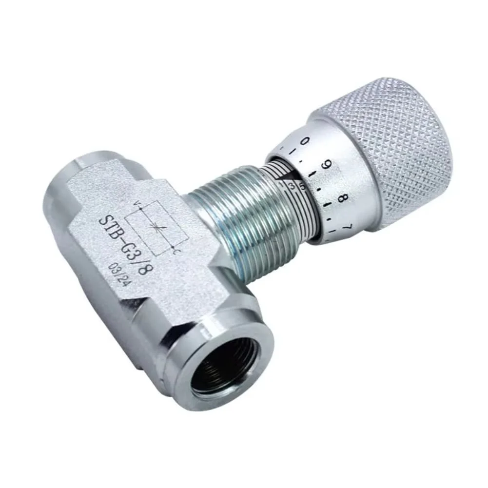Two-Way Hydraulic Flow Control Valve STB-G3/8 STB-G1/4 Throttle Check Valve 5800PSI For Hydraulic Oil Gas Control Needle Valve