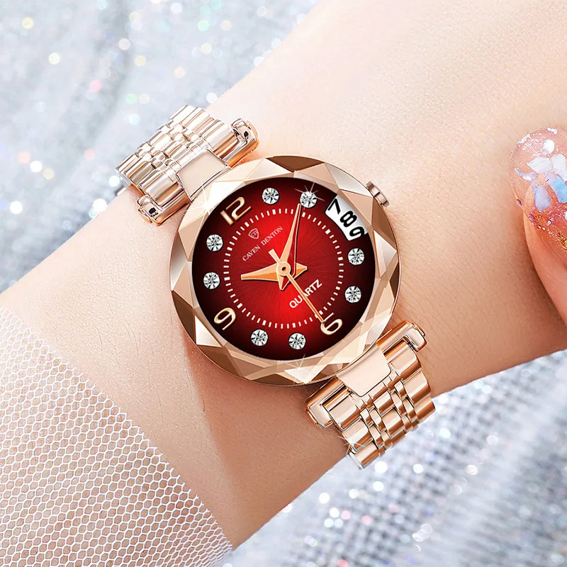 New Arrival Live Broadcast Dropshipping Hot Selling Women's Watch Unique Fashion Calendar Stainless Steel Ladies Waterproof High