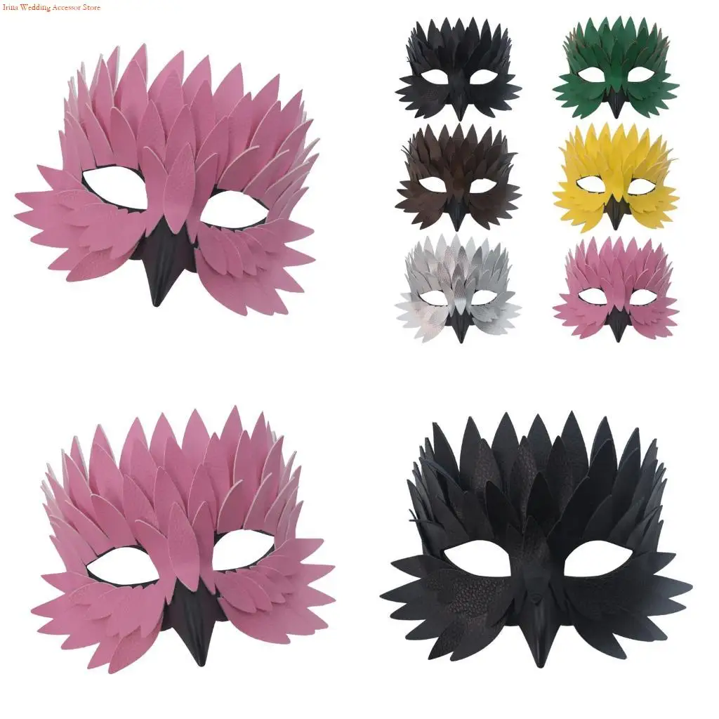 

G92D Reusable Plastic Half Face Covering With Artistic Detail Adult Party Essential Costume Accessory