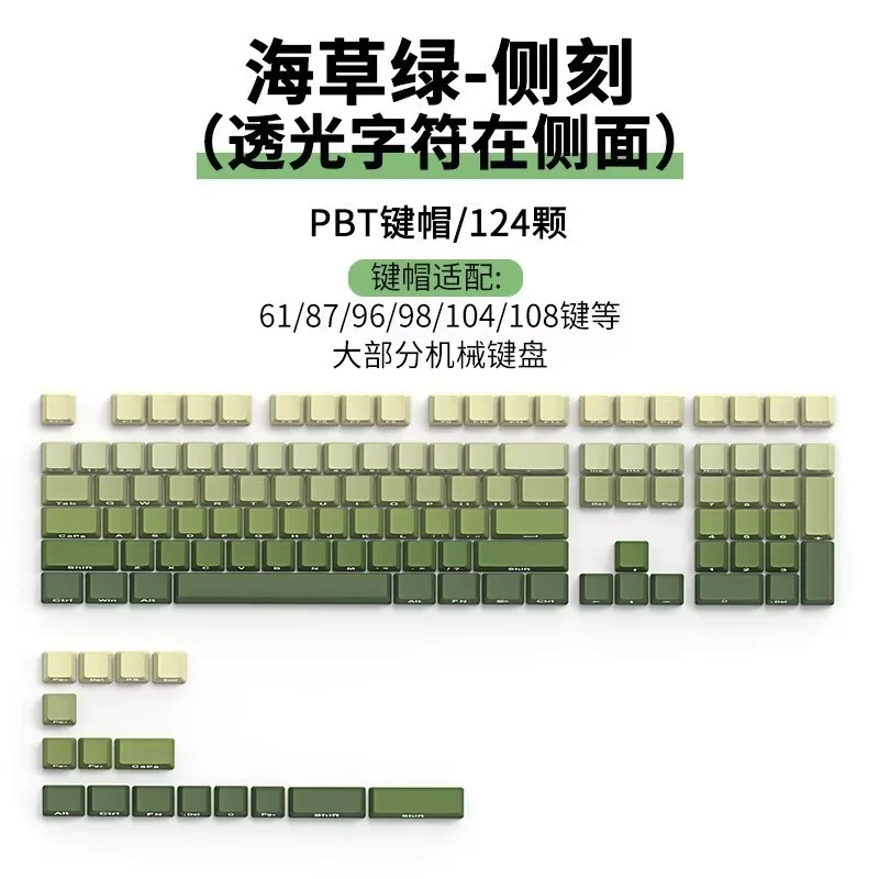 Retro mechanical keyboard round hat double leather milk pudding PBT translucent two-color translucent office game