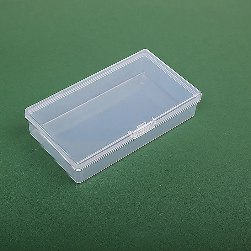 Scatola portaoggetti in plastica trasparente bottoni rettangolari in plastica trasparente con scatola di imballaggio scatola di carta per nastro all'ingrosso da tavolo