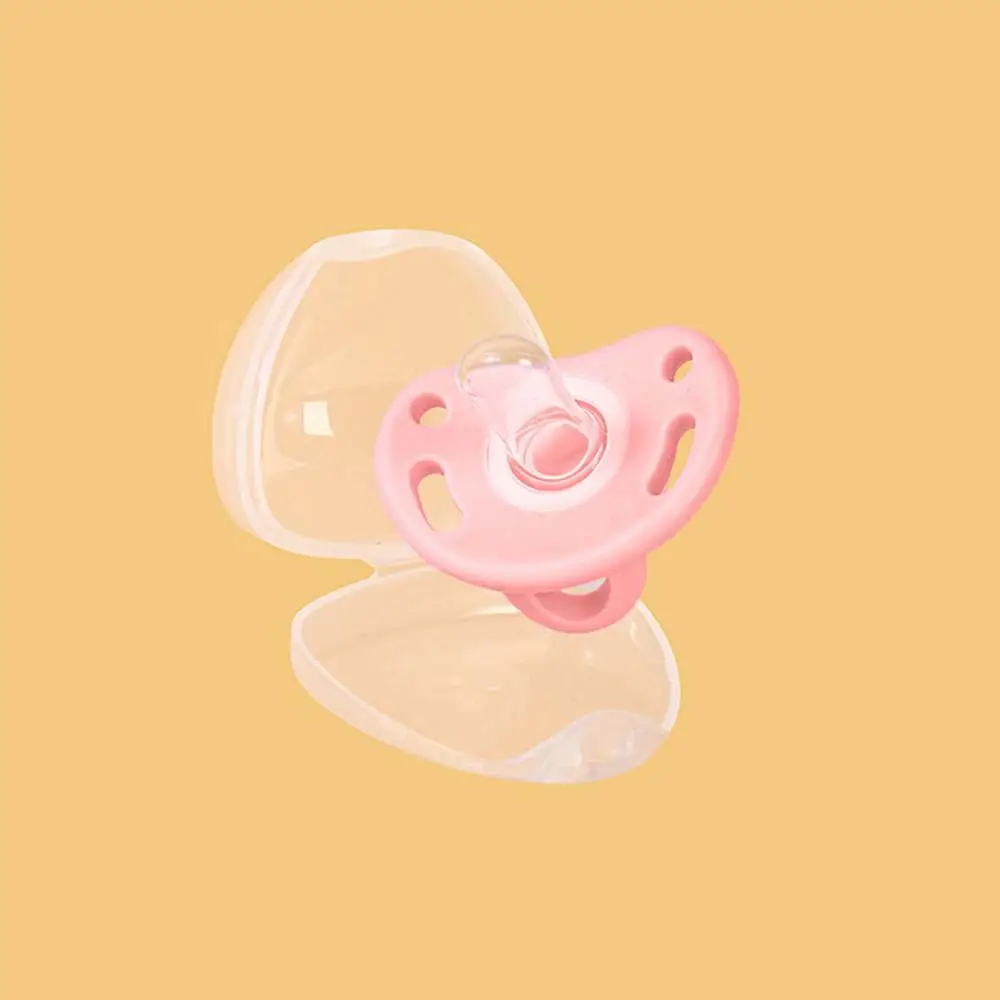 

Comfort Portable Silicone Baby Gift Round Head With Storage Box Soother Nipples Infant Sleep Nipple Cartoon Baby Pacifier