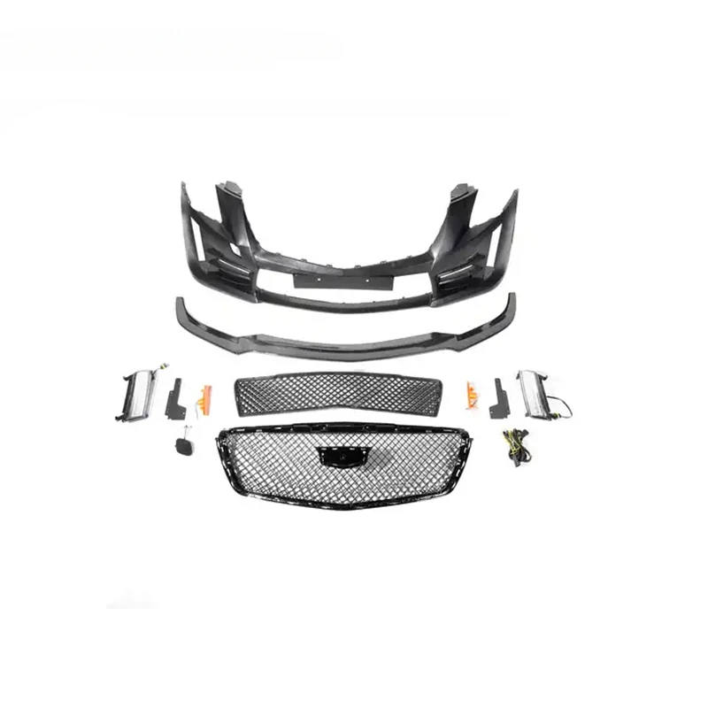 PP Plastic Car Body Kits Front Bumper Assembly Front Lip Grille for Cadillac ATS Update V Special Edition 2013-2019