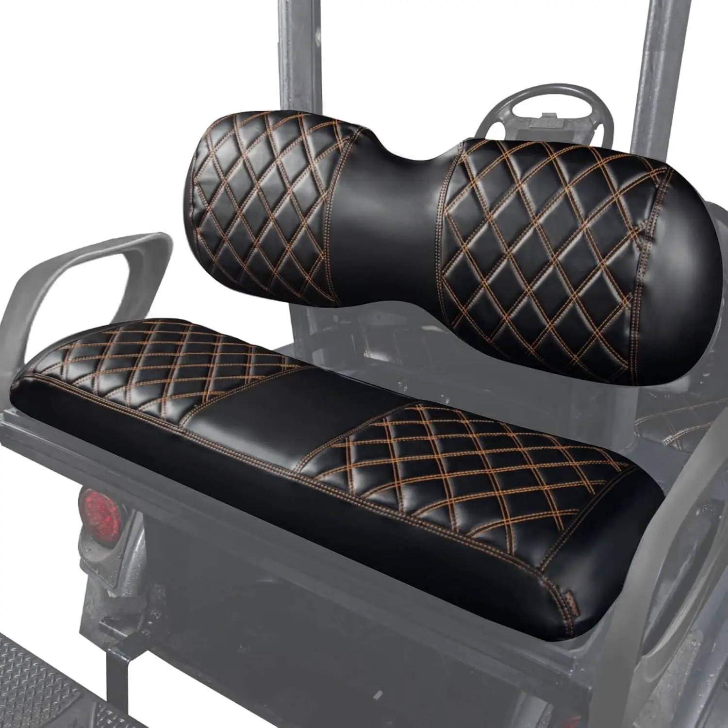 Fundas de asiento de vinilo de diamante para carrito de Golf, cojรญn de asiento trasero Regular, DS EZGO RXV TXT Yamaha Drive Aftermarket