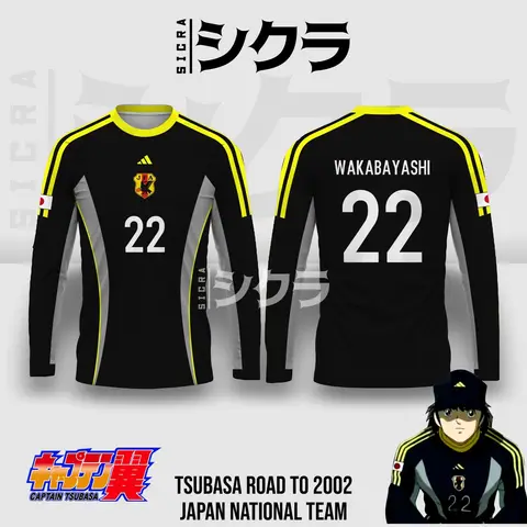 Japan Anime Haikyuu Fotbollströja 3D Wakashimazu Tryck Cosplay Japans Landslagsställ Barn Långärmade Sporttröjor Toppar 6 best sales anime rashguard - №4