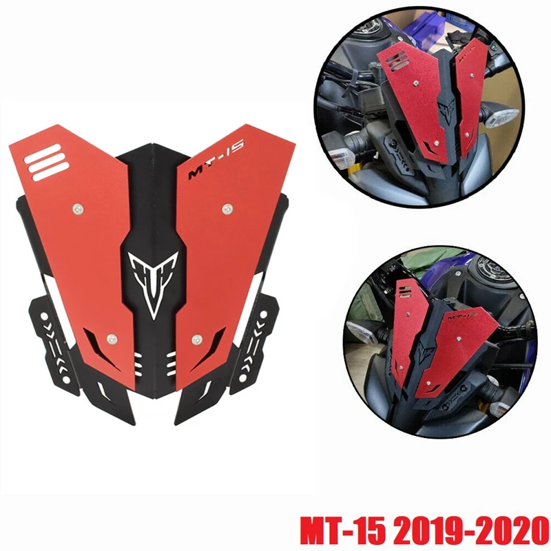 

Motorcycles Windscreen Windshield For Yamaha Mt-15 Mt 15 Mt15 2019-2020 Aluminum Alloy Screen Accessories Red