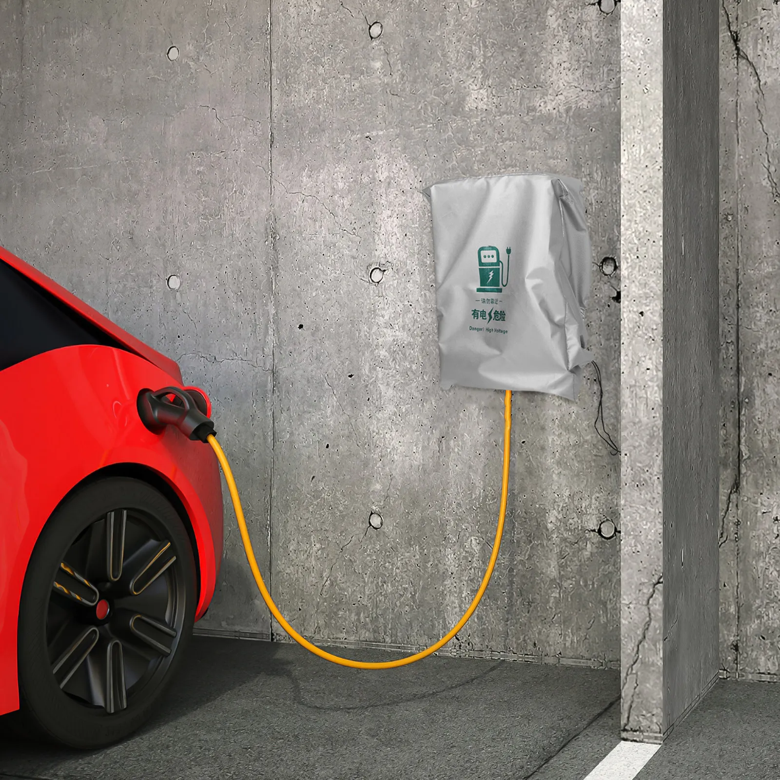 Waterproof Charging Pile Rain Cover Ev Car Charger Protector Portable Thickened Material High Compatibility Easy Fit Outdoor