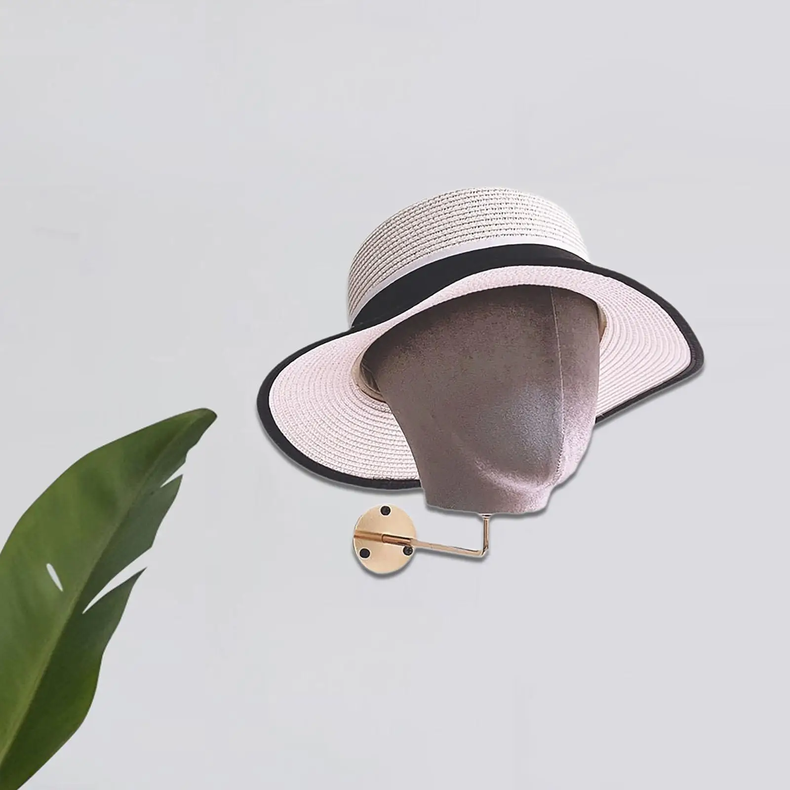 Mannequin Head Model, Hanging Wig Stand, Wall Mounted Hat Holder Display Wig Head Display Manikin Head for Shopping Mall