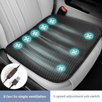 2025 New USB Powered Car Seat Cushion Breathable Ice Silk Cooling Ventilated Pad Office Use Universal Fit for Cars SUVs Trucks