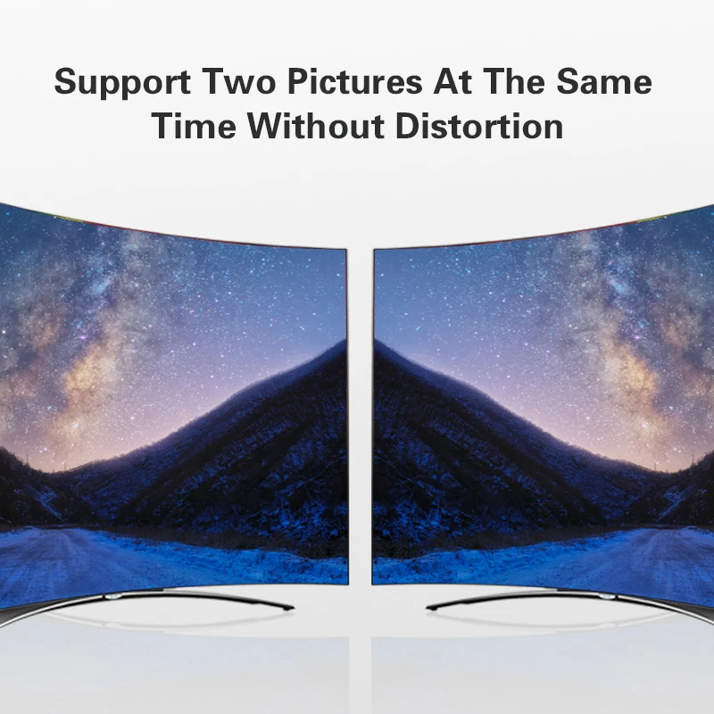 VGA to HDMI-Compatible Adapter Splitter with 3.5mm Audio Converter Support Dual Display for PC Projector HDTV Multi-port