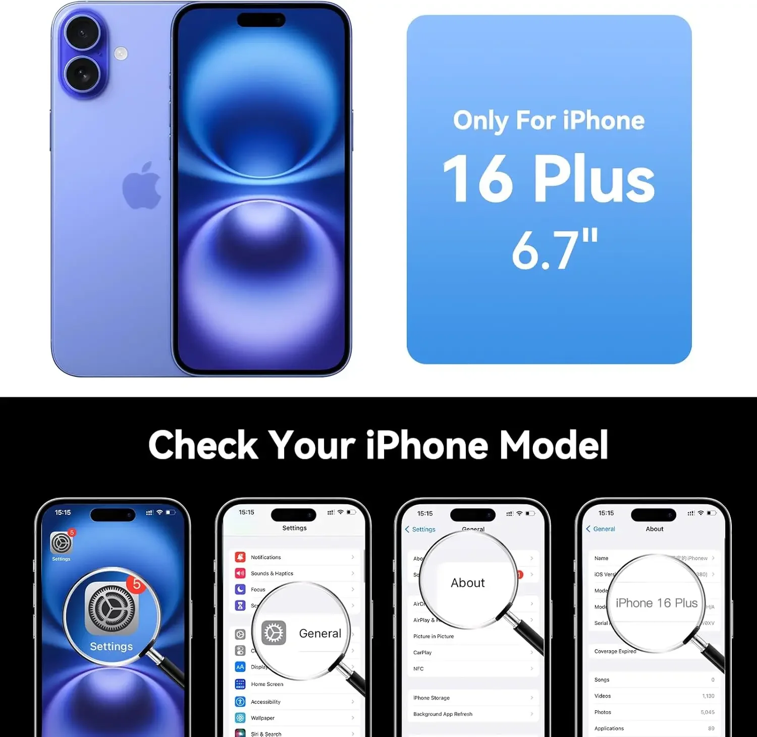 Étui de chargeur de batterie intelligent pour iPhone 16 Plus, Power Bank portable, couvercle de charge aste arc-en-ciel, pack de batterie