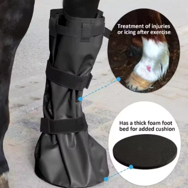 馬蹄浸漬ブーツケアバッグ-防水クリーナーソーカー-馬蹄のメンテナンス-馬小屋でのトレーニング-怪我の回復に