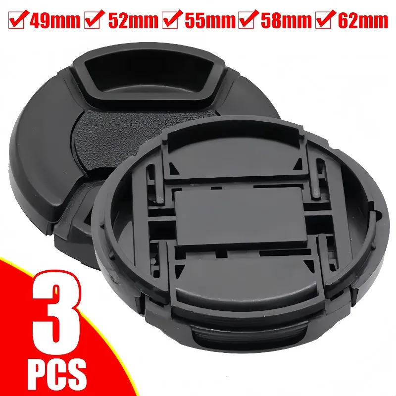 

Защитная крышка объектива камеры DSLR, передняя крышка объектива, защитная крышка 49/52 мм, 55 мм, 58 мм, 62 мм, универсальная крышка для камеры Sony Fujifilm