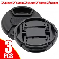 DSLR Camera Lens Protection Cover Front Lens Cap Cover Protector 49/52mm 55mm 58mm 62mm Universal for Sony Fujifilm Camera Caps