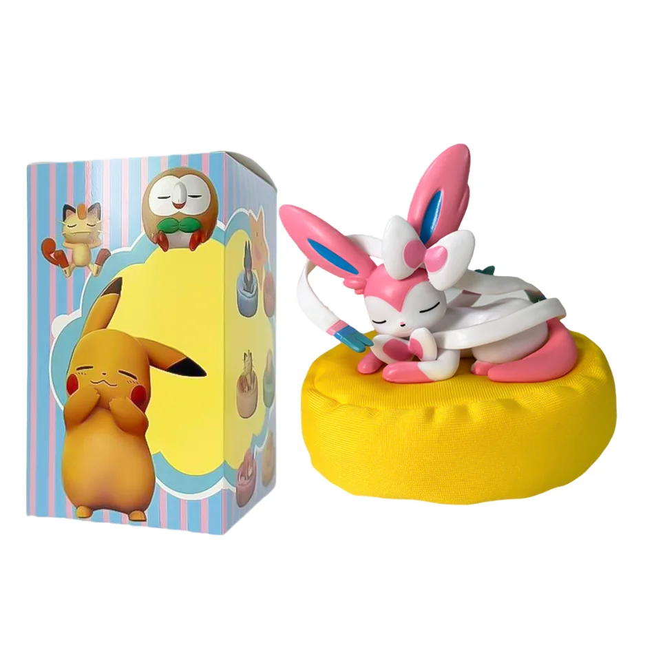 Anime Pokémon Blind Box Eevee Familie Schlaf-Serie Figuren 1-9 Stück Eevee Schlaf-Serie Handpositioniertes Spielzeug Geschenk für Freunde – Detail 16