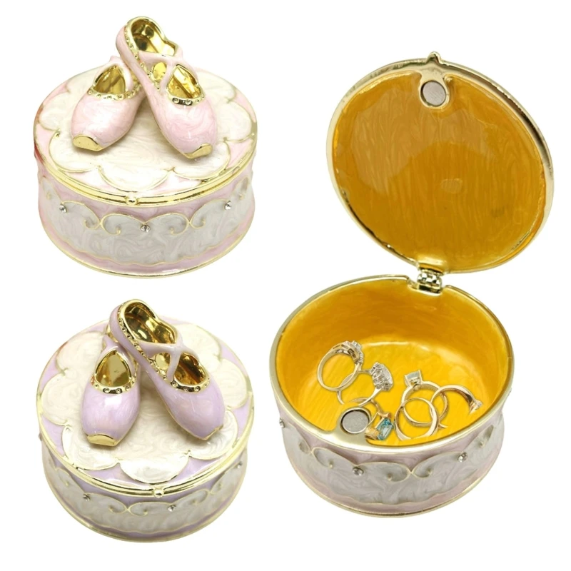 Elegant Ballet Shoe Jewelry Box Travel Friendly Ballet Shoe Jewelry Container for On the Go Accessory Safety