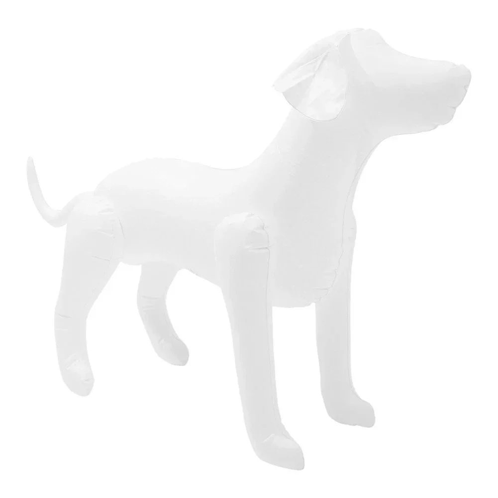 Pet Apparel Stand Inflatable Dog Model PVC Material Four Bendable Legs Sitting And Climbing Poses Retail Window Display