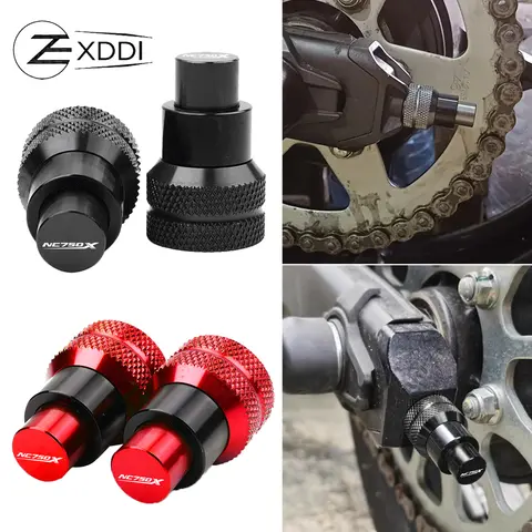 För Honda NC750X NC750 X NC 750 X 2014-2024 2025 2026 CNC Aluminium Motorcykel Bakhjul Kedjeände Justerare Trim Skruvkåpa 10 best sales Honda NC 750 x 2021 - №1