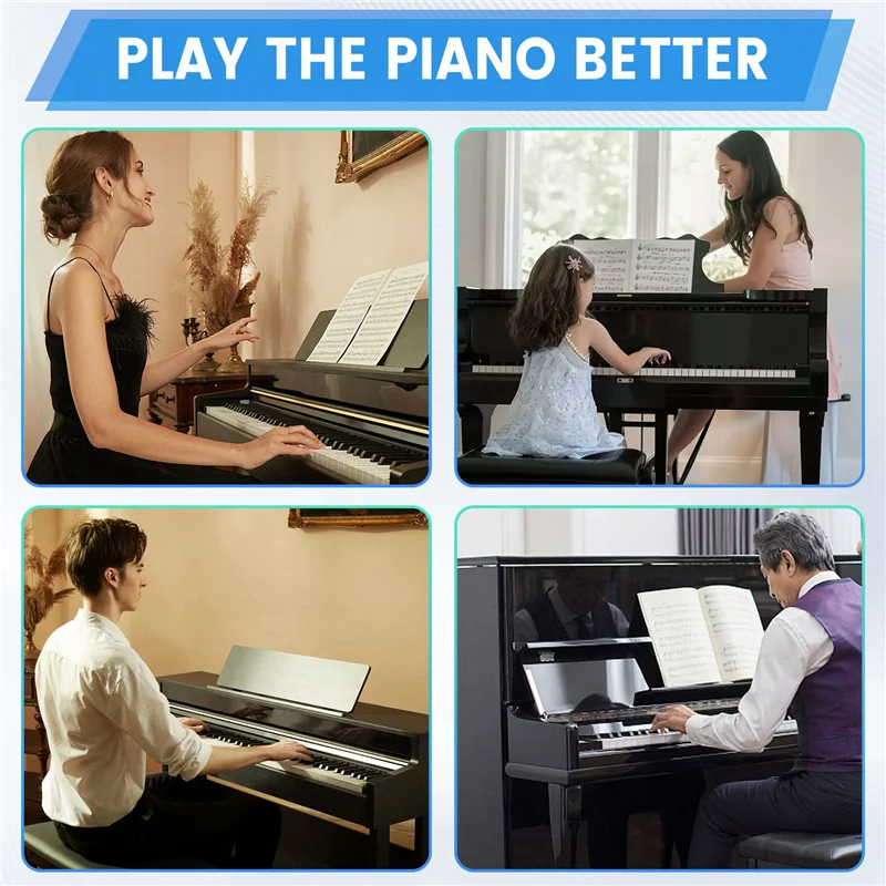 

Piano Accessories Kit No Side White Keys Leather On The Piece Piano Keys Leather Piano Accessories 51Mm