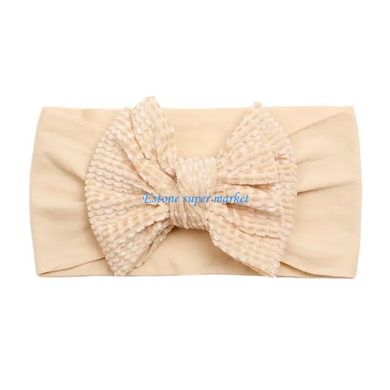

090B Baby Head Wraps Bowknot Headband Soft Elastic Knotted Headwear for Baby Girl Infant Autumn Winter Headbands Hairbands