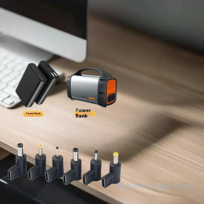 USB Type-C إلى تيار مستمر 3.5 مللي متر/5.5 مللي متر محول شحن عالمي 5 فولت ذكر وصلة مرفاع محول