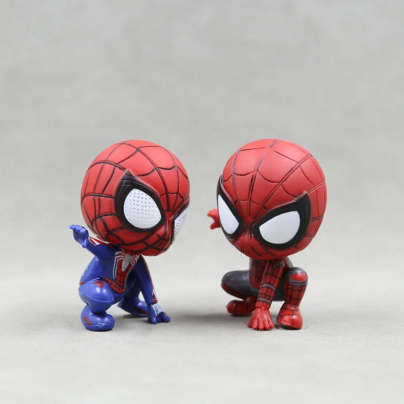 Marvel Spiderman Anime Action Figure Toys PVC Model Spider Man Dolls Decoration Cake Decoration Mdoel Kids Toys Birthday Gifts